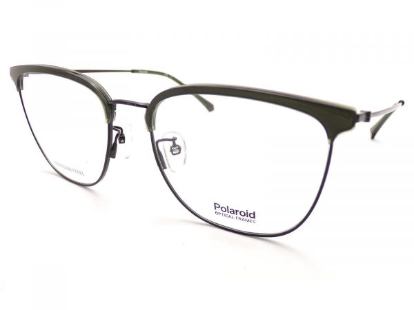 Polaroid Reading Glasses  Dark Khaki Green with Black PLD D399 1ED
