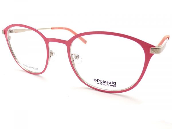 Polaroid Reading Glasses Pink with Silver and Peach PLD D351 1N5