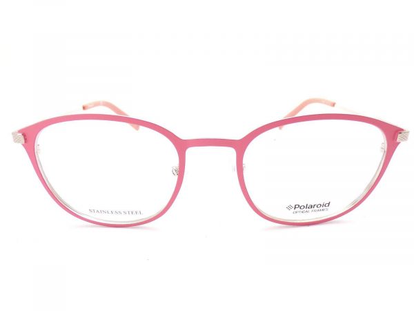 Polaroid Reading Glasses Pink with Silver and Peach PLD D351 1N5 - Image 3