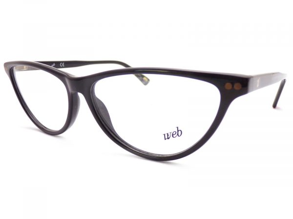 Web Reading Glasses Shiny Black 55mm WE5305 001