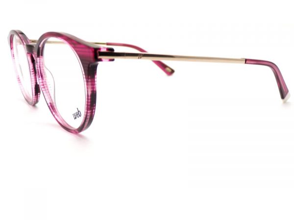 Web Reading Glasses Lined Crystal Purple with Gold Arms WE5240 083 - Image 2