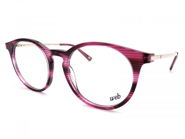 Web Reading Glasses Lined Crystal Purple with Gold Arms WE5240 083