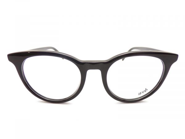 Web Reading Glasses Shiny Black 54mm Round WE5251 001 - Image 3