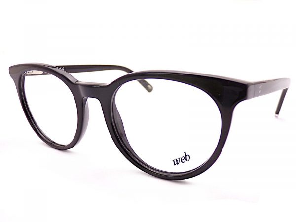 Web Reading Glasses Shiny Black 54mm Round WE5251 001
