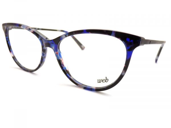 Web Reading Glasses Dark Blue Havana with Matte Black Arms WE5239 090