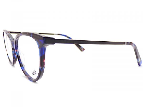 Web Reading Glasses Dark Blue Havana with Matte Black Arms WE5239 090 - Image 2