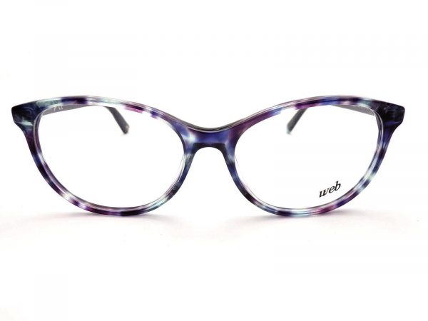 Web Reading Glasses Dark Blue Havana with Matte Black Arms WE5239 090 - Image 3