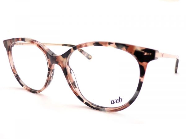 Web Reading Glasses Brown Black Havana with Rose Gold WE5238 074