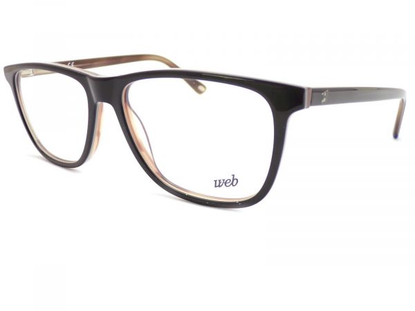 Web Reading Glasses Shiny Black over Brown 54mm WE5224 005