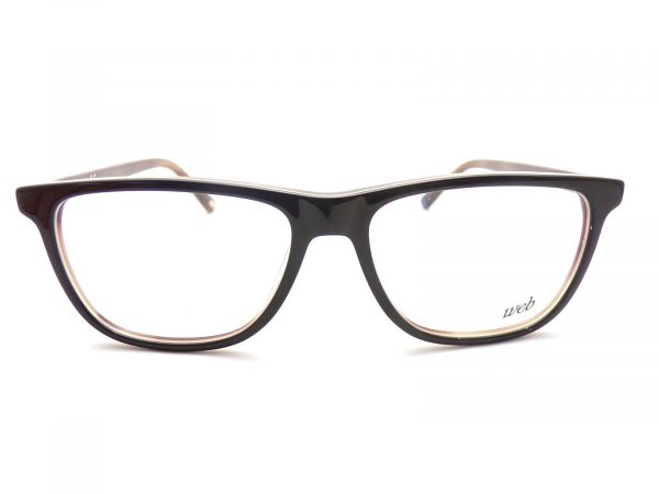 Web Reading Glasses Shiny Black over Brown 54mm WE5224 005 - Image 3