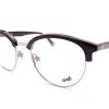 Web Reading Glasses Black with Silver Chrome Round WE5225 014