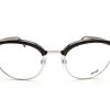 Web Reading Glasses Black with Silver Chrome Round WE5225 014 - Image 3