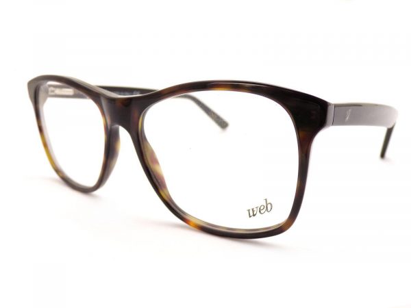 Web Reading Glasses Dark Shiny Brown Havana 55mm WE5152 052