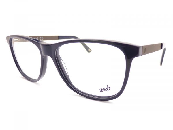 Web Reading Glasses Dark Blue with Matte Brown Arms WE5218 090