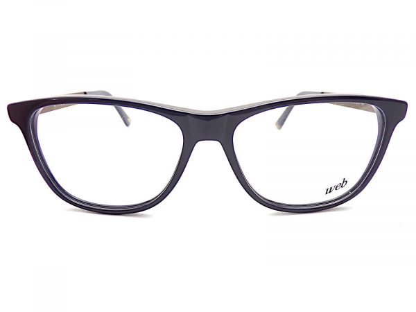 Web Reading Glasses Dark Blue with Matte Brown Arms WE5218 090 - Image 3
