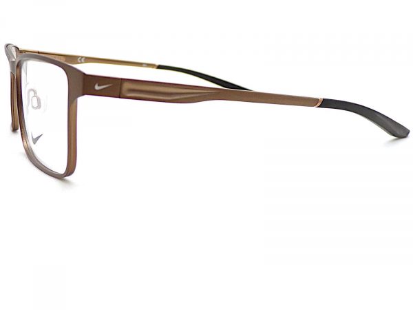 Nike Reading Glasses Satin Walnut Brown with Black Tips 8047 210 - Image 2