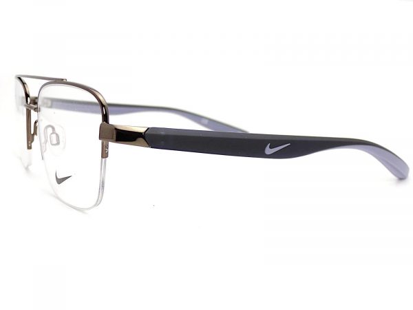 Nike Reading Glasses Semi Rimless Pewter Brown with Black 8151 050 - Image 2