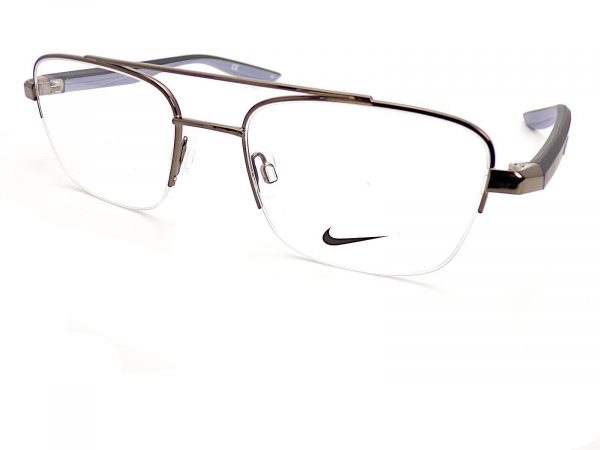 Nike Reading Glasses Semi Rimless Pewter Brown with Black 8151 050