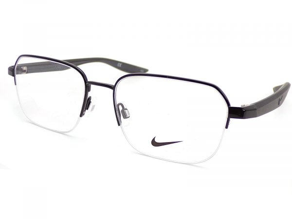 Nike Reading Glasses Semi Rimless Shiny Black with Grey 8152 001