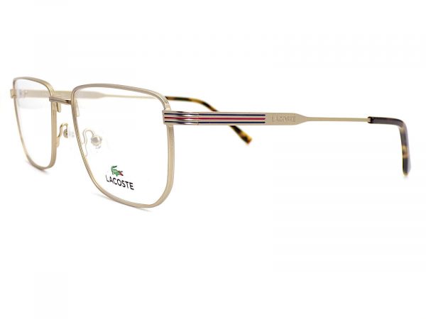 Lacoste Reading Glasses Matte Gold with Brown Tortoise Tips L2277 710 - Image 2