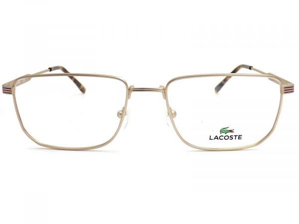 Lacoste Reading Glasses Matte Gold with Brown Tortoise Tips L2277 710 - Image 3