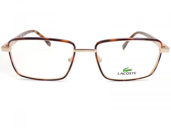 Lacoste Reading Glasses Matte Gold with Brown Tortoise L2278 710 - Image 3