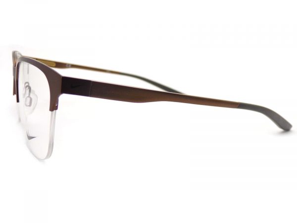 Nike Reading Glasses Semi Rimless Satin Walnut Brown 8049 215 - Image 2