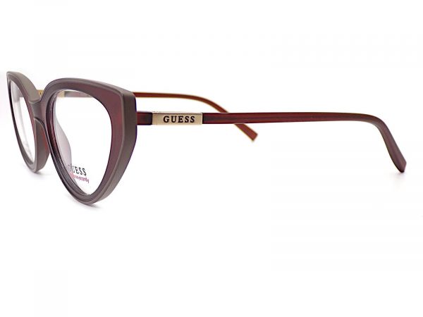 Guess Reading Glasses Deep Matte Burgundy 53mm GU3058 045 - Image 2