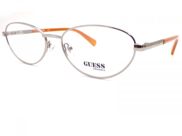 Guess Reading Glasses Shiny Ruthenium Amber 55mm GU8238 008