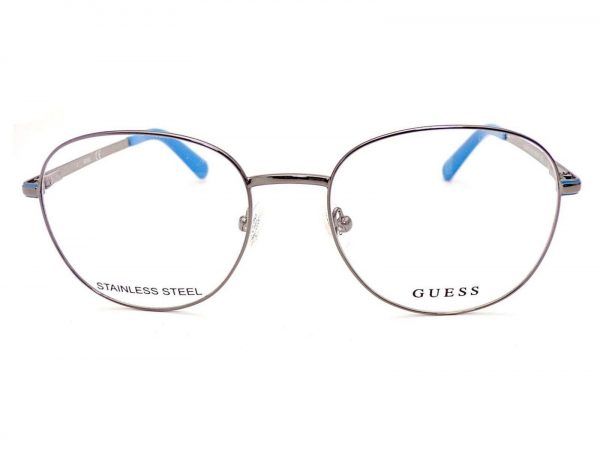 Guess Reading Glasses Black Chrome with Blue GU50035 008 - Image 3