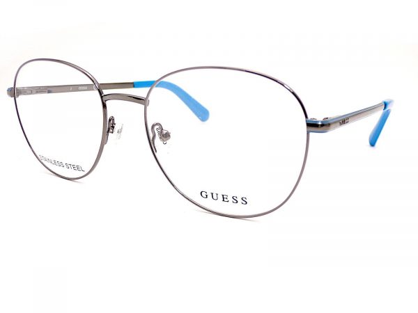 Guess Reading Glasses Black Chrome with Blue GU50035 008