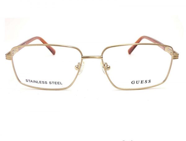 Guess Reading Glasses Gold with Amber Brown 56mm GU50061 033 - Image 3