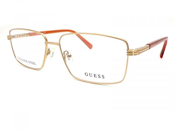 Guess Reading Glasses Gold with Amber Brown 56mm GU50061 033