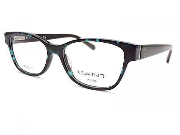 Gant Petite Fit Reading Glasses Black with Aqua Blue 50mm Readers GA4130 055