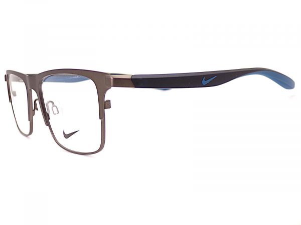 Nike Reading Glasses Brushed Gunmetal with Blue 52mm 8150 070 - Image 2