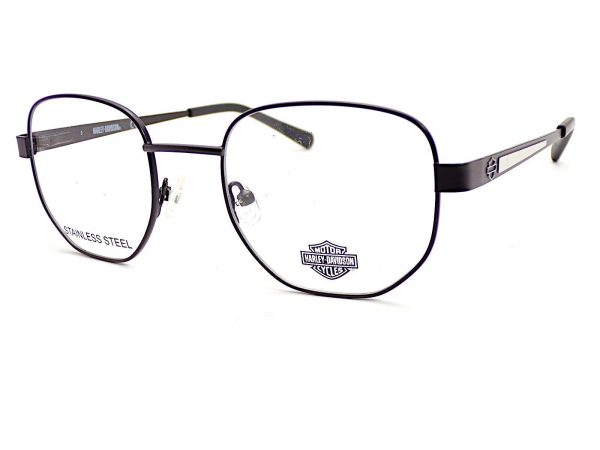 Harley Davidson Reading Glasses Satin Black with Silver 50mm HD0881 002