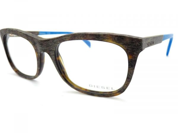 Diesel Reading Glasses  Brown with Blue Woodgrain 53mm DL5134 056