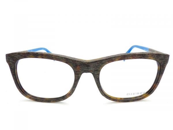 Diesel Reading Glasses  Brown with Blue Woodgrain 53mm DL5134 056 - Image 3