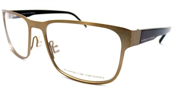Porsche Design Reading Glasses Satin Gold with Shiny Brown 55mm P8291 D