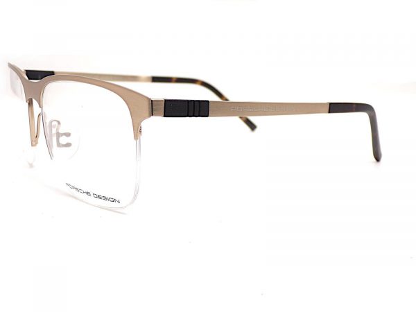 Porsche Design Titanium Reading Glasses Semi Rimless Matte Gold P8322 B - Image 2