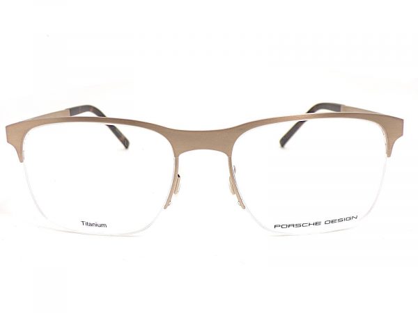 Porsche Design Titanium Reading Glasses Semi Rimless Matte Gold P8322 B - Image 3