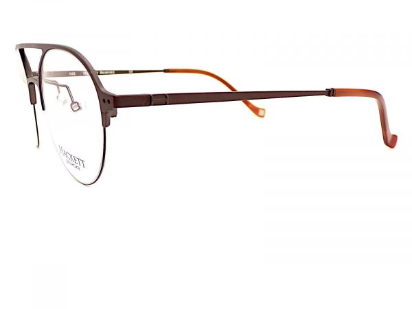 Hackett Reading Glasses Round Dark Matte Brown HEB249 175 - Image 2