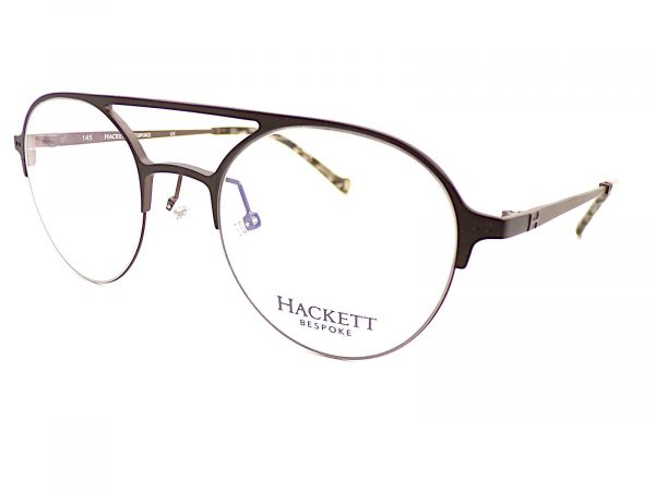 Hackett Reading Glasses Round Dark Brown with Matte Black HEB249 02