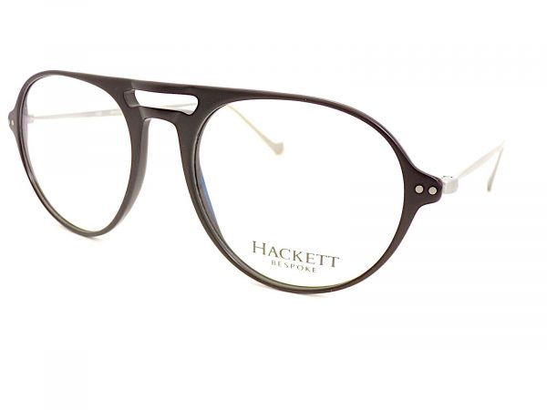 Hackett Reading Glasses Matte Black with Matte Silver HEB239 02
