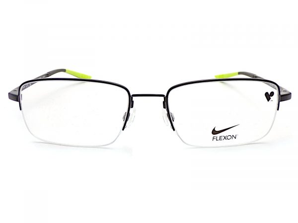 Nike Flexon Semi Rimless Reading Glasses Black with Green Tips 4306 004 - Image 3