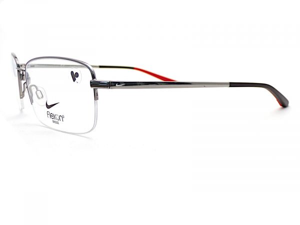Nike Flexon Reading Glasses Semi Rimless Gunmetal with Black and Red 4306 073 - Image 2