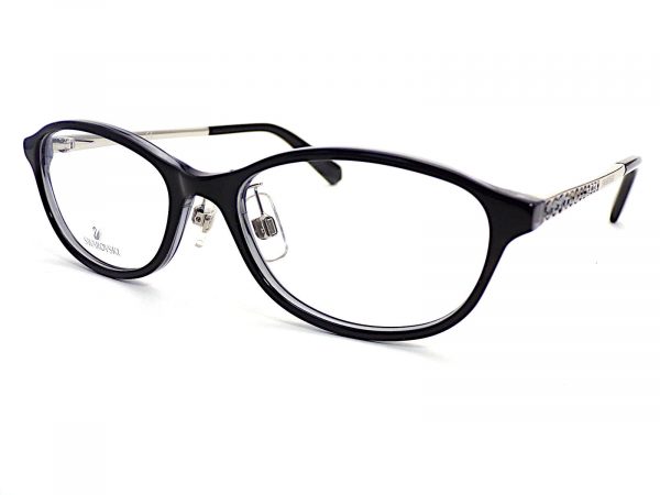 Swarovski Reading Glasses Black with Ruthenium Temples 53mm SK5379 005