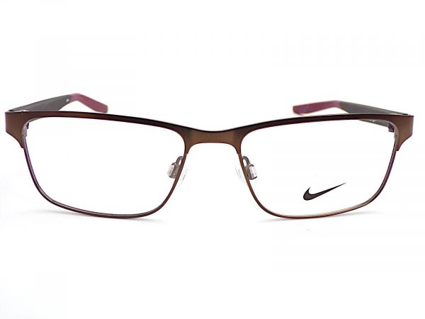 Nike Reading Glasses Satin Walnut with Dark Beetroot 8130 207 - Image 3