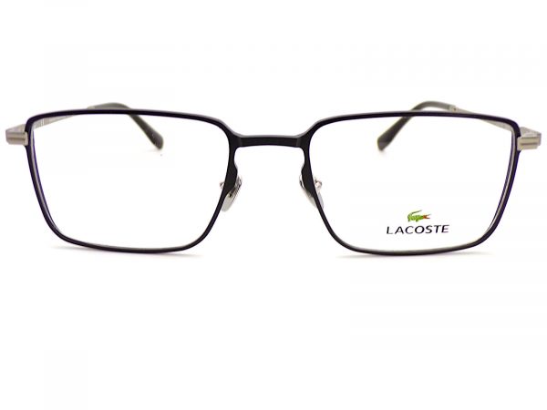 Lacoste Reading Glasses Matte Black with Satin Silver 54mm L2275E 001 - Image 3