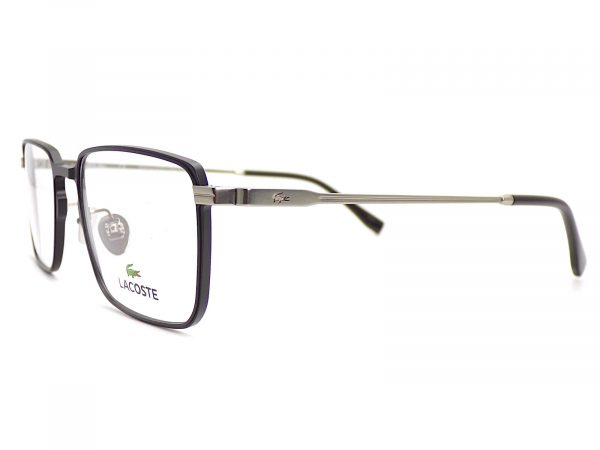 Lacoste Reading Glasses Matte Black with Satin Silver 54mm L2275E 001 - Image 2